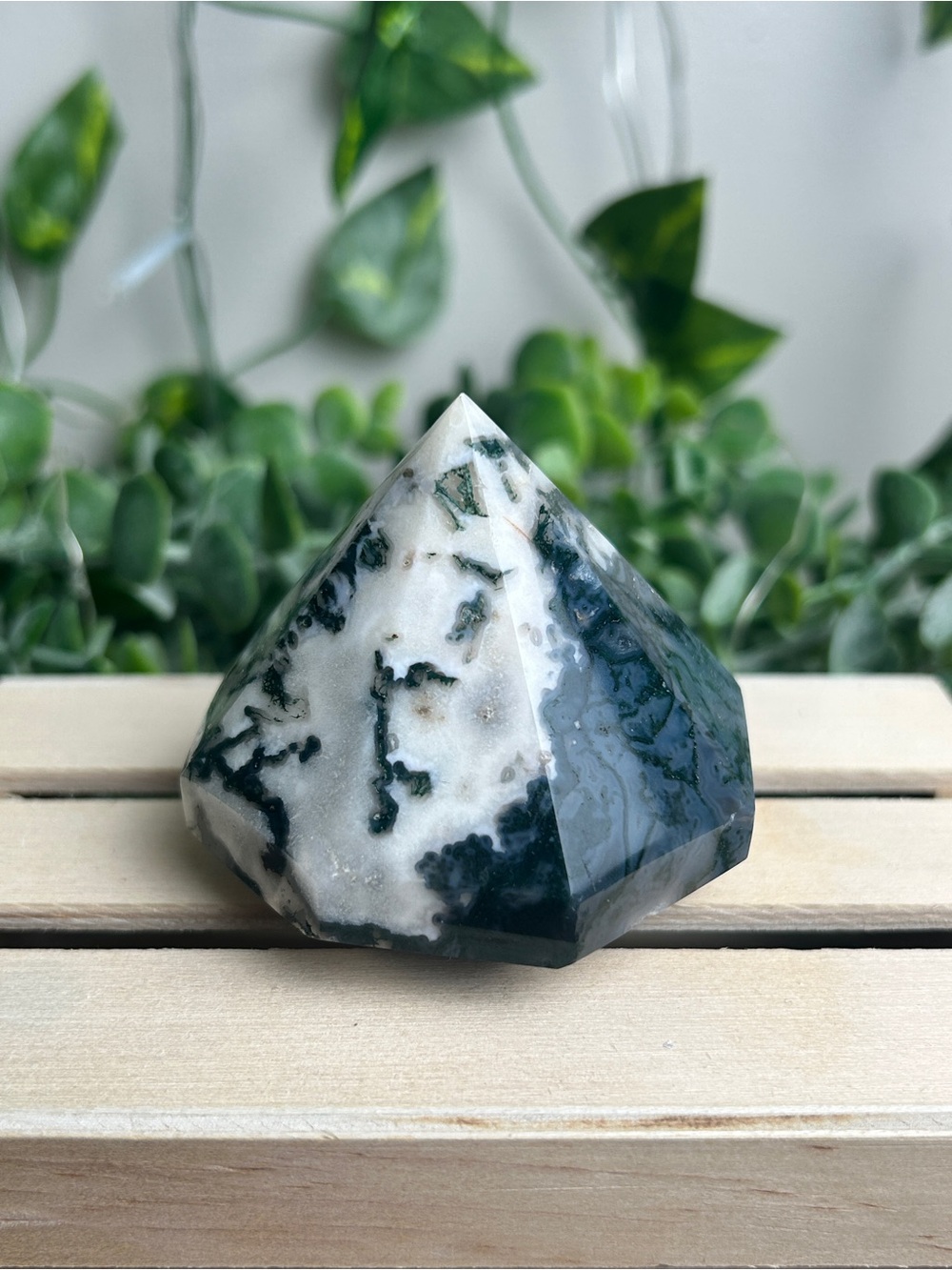 Moss Agate Diamond D